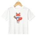thumbnail image 1 of Boys Graphic T-Shirt Cute Christmas Winter Fox Kids Tees 100% Cotton Short Sleeve Tops Ages 4-13Y, 1 of 4