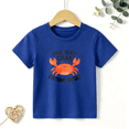thumbnail image 1 of Boys Graphic T Shirt Cute Crab Eating Theme Ocean Animal Short Sleeve Kids Tee 100% Cotton Soft Child Tops 4-13Y, 1 of 5