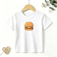thumbnail image 1 of Boys Graphic T Shirt Cute Hamburger Food Short Sleeve Kids Tee Funny Food Style 100% Cotton Soft Child Tops 4-13Y, 1 of 5