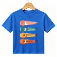 thumbnail image 1 of Boys Graphic T-Shirt Electric Guitars Music Rock Band Player Kids Tees 100% Cotton Tops Ages 4-13Y, 1 of 4