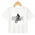 thumbnail image 1 of Boys Graphic T-Shirt Extreme BMX Bike Stunt Silhouette Kids Tees 100% Cotton Tops Ages 4-13Y, 1 of 4