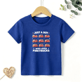 thumbnail image 1 of Boys Graphic T Shirt Fire Truck Lover Graphic Short Sleeve Kids Tees Firefighter Theme Fun Vehicle Style 100% Cotton Soft Child Tops 4-13Y, 1 of 4