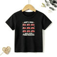 thumbnail image 1 of Boys Graphic T Shirt Fire Truck Lover Graphic Short Sleeve Kids Tees Firefighter Theme Fun Vehicle Style 100% Cotton Soft Child Tops 4-13Y, 1 of 4