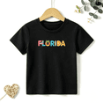 thumbnail image 1 of Boys Graphic T Shirt Florida Tropical Word Art Short Sleeve Kids Tees Summer Vacation Style 100% Cotton Soft Child Tops 4-13Y, 1 of 5