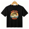 thumbnail image 1 of Boys Graphic T-Shirt Funny Bass Fishing Kiss My Bass Kids Tees 100% Cotton Tops Ages 4-13Y, 1 of 4