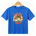 thumbnail image 1 of Boys Graphic T-Shirt Funny Bass Fishing Kiss My Bass Kids Tees 100% Cotton Tops Ages 4-13Y, 1 of 4