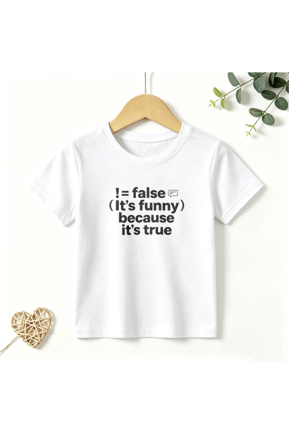 Boys Graphic T Shirt Funny Coding Logic Quote Short Sleeve Tee Programmer Humor Style 100% Cotton Soft Kids Tops 4-13Y