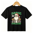 thumbnail image 1 of Boys Graphic T-Shirt Funny Santa Christmas Kids Tees 100% Cotton Short Sleeve Tops Ages 4-13Y, 1 of 4