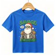 thumbnail image 1 of Boys Graphic T-Shirt Funny Santa Christmas Kids Tees 100% Cotton Short Sleeve Tops Ages 4-13Y, 1 of 4