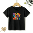thumbnail image 1 of Boys Graphic T Shirt Make Some Noise Music Guitar Short Sleeve Tee Creative Hobby Style 100% Cotton Soft Kids Tops 4-13Y, 1 of 5