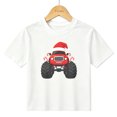thumbnail image 1 of Boys Graphic T-Shirt Monster Truck Santa Christmas Kids Tees 100% Cotton Short Sleeve Tops Ages 4-13Y, 1 of 4