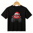 thumbnail image 1 of Boys Graphic T-Shirt Monster Truck Santa Christmas Kids Tees 100% Cotton Short Sleeve Tops Ages 4-13Y, 1 of 4