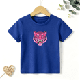 thumbnail image 1 of Boys Graphic T Shirt Pink Tiger Face Wild Animal Design Short Sleeve Kids Tees Cool Style 100% Cotton Soft Child Tops 4-13Y, 1 of 5