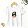 thumbnail image 1 of Boys Graphic T Shirt Pirate Ship Skull Short Sleeve Kids Tee Adventure Style 100% Cotton Soft Child Tops 4-13Y, 1 of 5