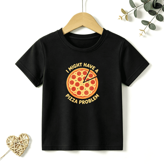 Boys Graphic T Shirt Pizza Lover Cartoon Food Short Sleeve Kids Tees Funny Graphic Style 100% Cotton Soft Child Tops 4-13Y