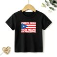 thumbnail image 1 of Boys Graphic T Shirt Puerto Rican Flag Pride Design Short Sleeve Kids Tee Cultural Heritage Style 100% Cotton Soft Child Tops 4-13Y, 1 of 5