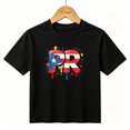 thumbnail image 1 of Boys Graphic T-Shirt Puerto Rico Flag PR Drip Graffiti Kids Tees 100% Cotton Short Sleeve Tops Ages 4-13Y, 1 of 4