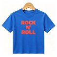 thumbnail image 1 of Boys Graphic T-Shirt Rock N Roll Music Kids Tees 100% Cotton Short Sleeve Tops Ages 4-13Y, 1 of 4