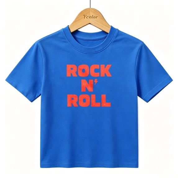 Boys Graphic T-Shirt Rock N Roll Music Kids Tees 100% Cotton Short Sleeve Tops Ages 4-13Y