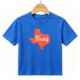 thumbnail image 1 of Boys Graphic T-Shirt Texas State Map Patriotic Red Silhouette Kids Tees 100% Cotton Tops Ages 4-13Y, 1 of 4