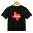 thumbnail image 1 of Boys Graphic T-Shirt Texas State Map Patriotic Red Silhouette Kids Tees 100% Cotton Tops Ages 4-13Y, 1 of 4
