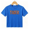 thumbnail image 1 of Boys Graphic T-Shirt Tiger Stripe Mascot Wild Animal Kids Tees 100% Cotton Short Sleeve Tops Ages 4-13Y, 1 of 4