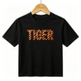 thumbnail image 1 of Boys Graphic T-Shirt Tiger Stripe Mascot Wild Animal Kids Tees 100% Cotton Short Sleeve Tops Ages 4-13Y, 1 of 4