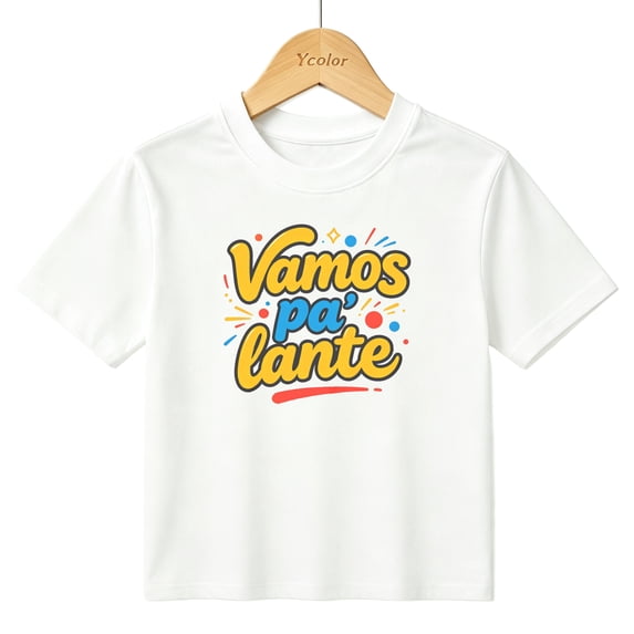 Boys Graphic T-Shirt Vamos Pa Lante Hispanic Pride Retro Kids Tees 100% Cotton Tops Ages 4-13Y