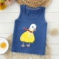 thumbnail image 1 of Boys Graphic Tees Boys Summer Cute Print Sleeveless Tank Top Stretchy Casual Girls Tops Navy 3-6 Months, 1 of 3