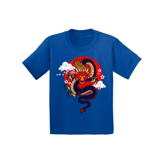 Boys Graphic Tees - Cool Dragon T-Shirt for Youth
