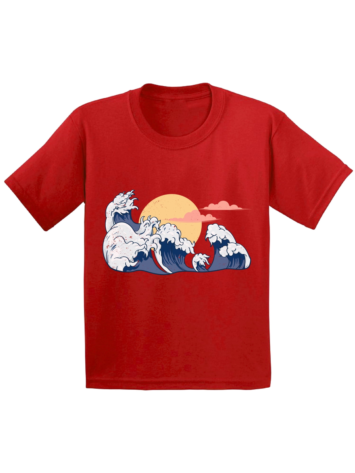 Boys Graphic Tees - Cool Waves Shirt Age 6 to 15 Years Old