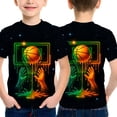 thumbnail image 1 of Boys Graphic Tees Graphic Print Short Sleeve Crewneck Tee for Outdoor Wear Boys' Tops Tees Shirts Black 1 Years-2 Years, 1 of 5