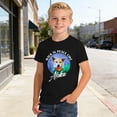 thumbnail image 1 of Boys Graphic Tees Lightweight Short Sleeve Graphic Print Crewneck Tee for Casual Wear Boys' Tops Tees Shirts Black 3 Years-4 Years, 1 of 4