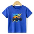 thumbnail image 1 of Boys Graphic Tees Monster Truck Kids T Shirt Offroad 100% Cotton Short Sleeve Soft Tops 4-13Y Blue, 1 of 2