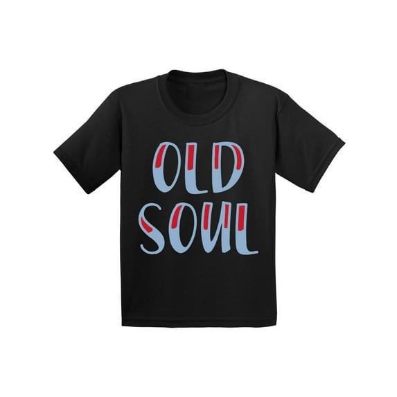 Boys Graphic Tees - Old Soul Funny Retro Shirt 2 3 4 5 6 Years Old