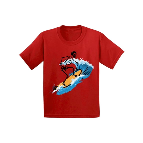 Boys Graphic Tees - Skeleton Surfer Shirt 2t 3t 4t 5/6T