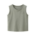 thumbnail image 1 of Boys Graphic Tees Summer Toddler Kids Thin Sleeveless Tank Tops Solid Color T Shirt Vest Tops Graphic Tee Green 3 Years-4 Years, 1 of 4