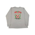 thumbnail image 1 of Boys Gray Dab The Halls Santa Long Sleeve Christmas Holiday Shirt X-Large, 1 of 1