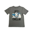 thumbnail image 1 of Boys Gray Just Chillin Abominable Snowman Gnome Snowman Christmas T-Shirt S 8, 1 of 1
