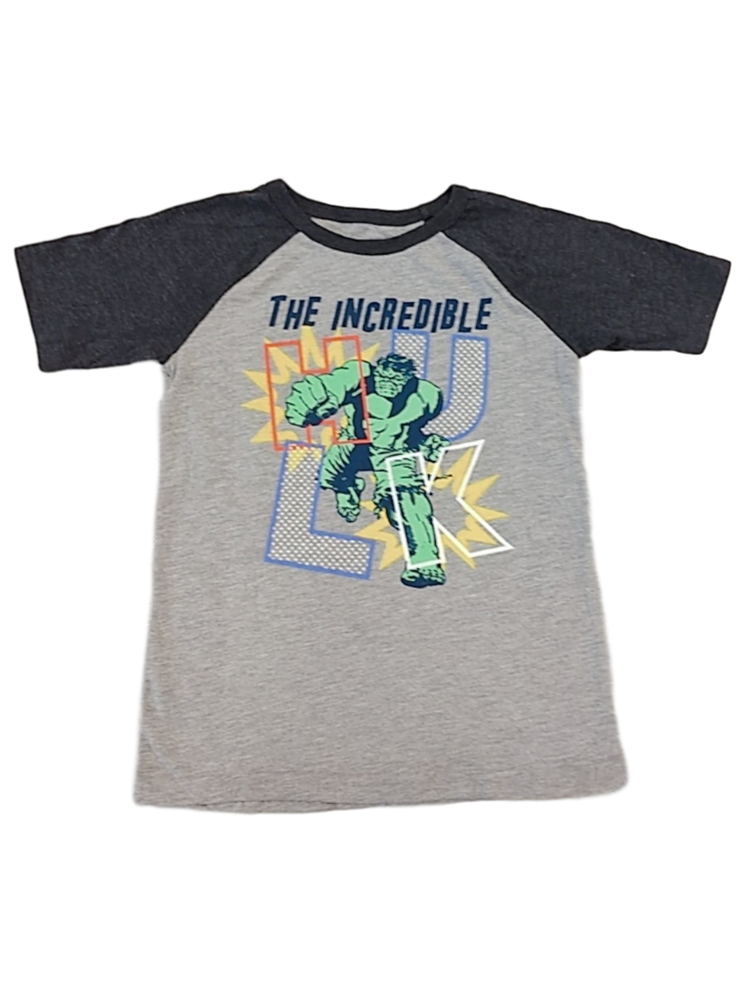 Boys Gray The Incredible Hulk Smash T-Shirt Superhero Tee Shirt Spider ...