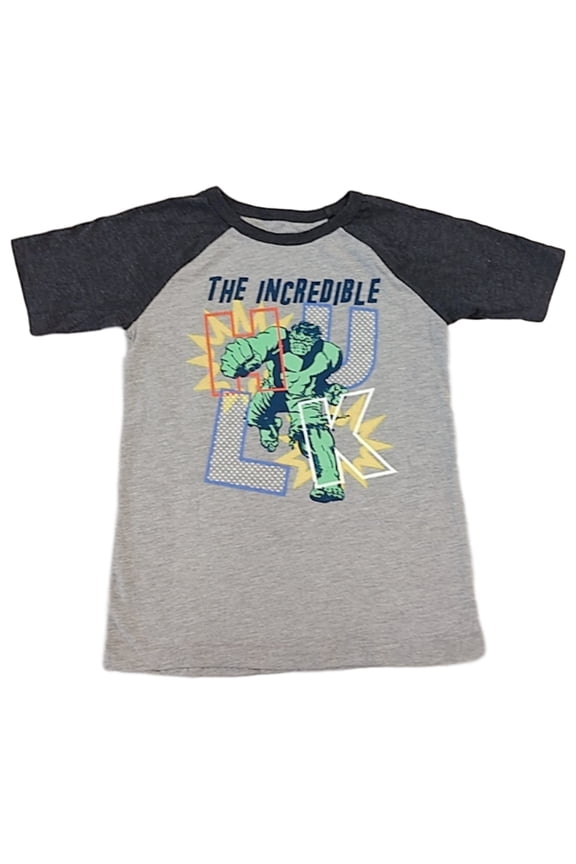 Boys Gray The Incredible Hulk Smash T-Shirt Superhero Tee Shirt Spider Man 7