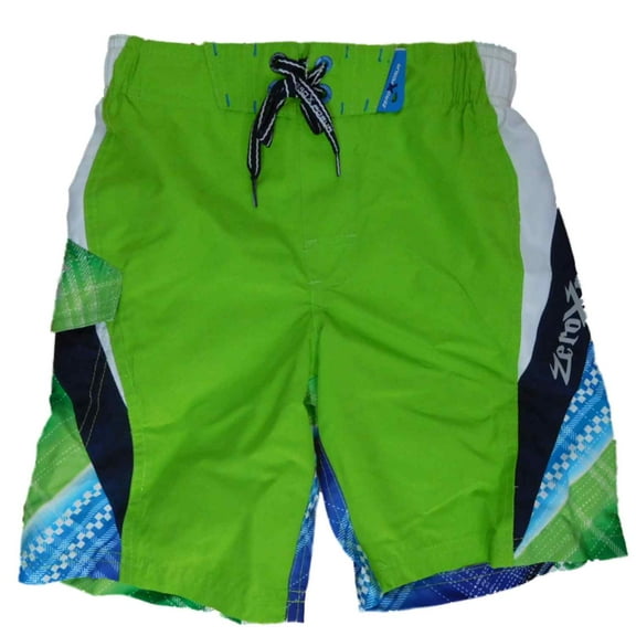 Boys Green Cargo Swim Trunks Board Shorts 4