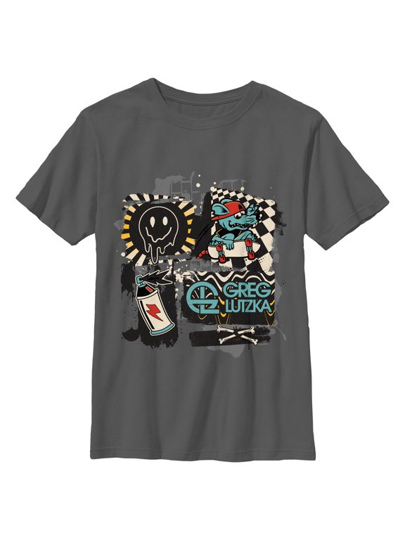 Boys Greg Lutzka Skater Rat Graffiti T Shirt