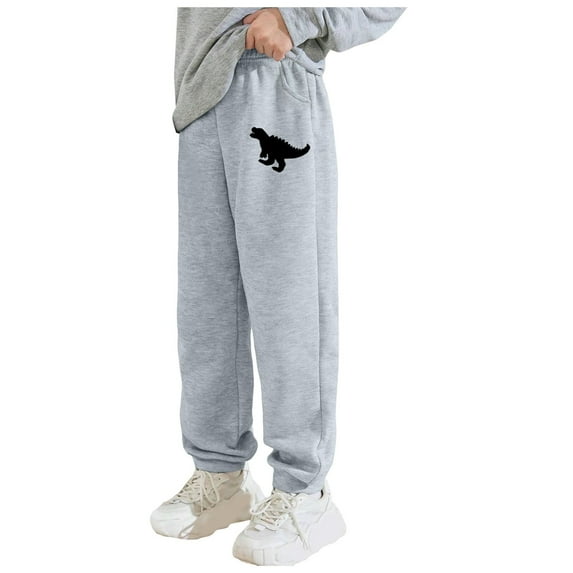 Boys Grey Sweatpants Boys Size 6 Pants Boys Athletic Sweatpants Basic Fleece Jogger Track Pants for Boys Light Gray 12-14 Years