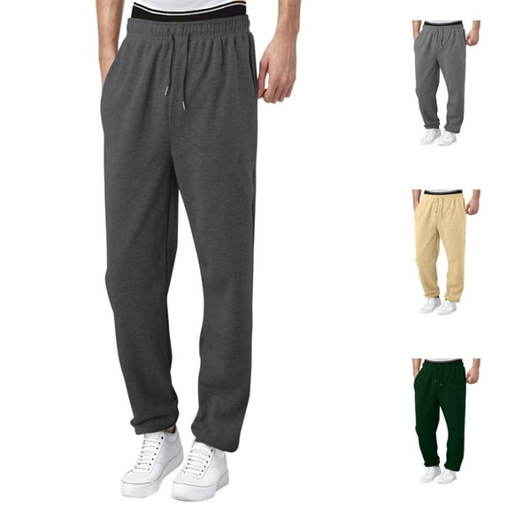 Boys Grils Sweatpants with Pockets Elastic Waist Drawstring Wide Leg Casual Pants Loose Fit Comfortable Sports Solid Color Kids Trousers Dark Gray Sizes 13-14 Y