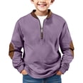 thumbnail image 1 of Boys Half Zip Pullover - Lightweight Fleece Hoodie Jacket Athletic Outerwear for Casual Sports School Everyday Wear, 1 of 9