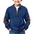 thumbnail image 1 of Boys Half Zip Sweatshirt Youth Long Sleeve Shirts Cotton Pullover Tops Kids Lightweight Fleece Fashion Fall Winter Clothes, 1 of 4