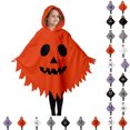 thumbnail image 1 of Boys Halloween Unisex Ghost Face Hooded Cape Halloween Party Outfit for Kids Boys 7-9 Years, 1 of 4