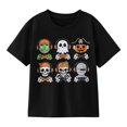 thumbnail image 1 of Boys Halloween Gamer Monster Group Halloween T-Shirt, Spooky Graphic Short Sleeve Shirt for Fall and Seasonal Wear, 1 of 5