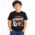 thumbnail image 1 of Boys Halloween Ghosts and Pumpkin Seasonal Graphic Graphic T-Shirt, Cute Spooky Short Sleeve Shirt for Seasonal Wear, 1 of 7